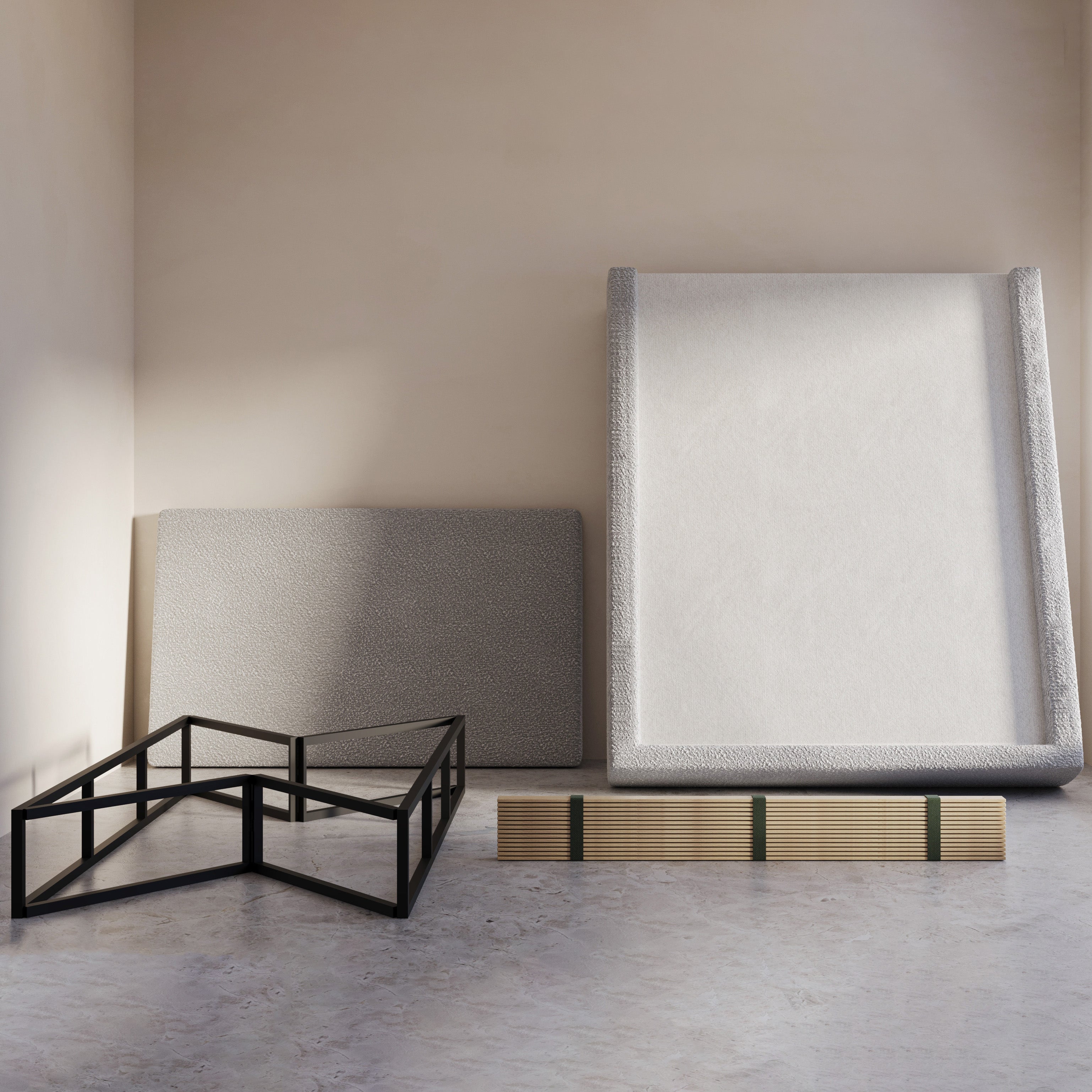 Marshmallow Bed in Light Grey