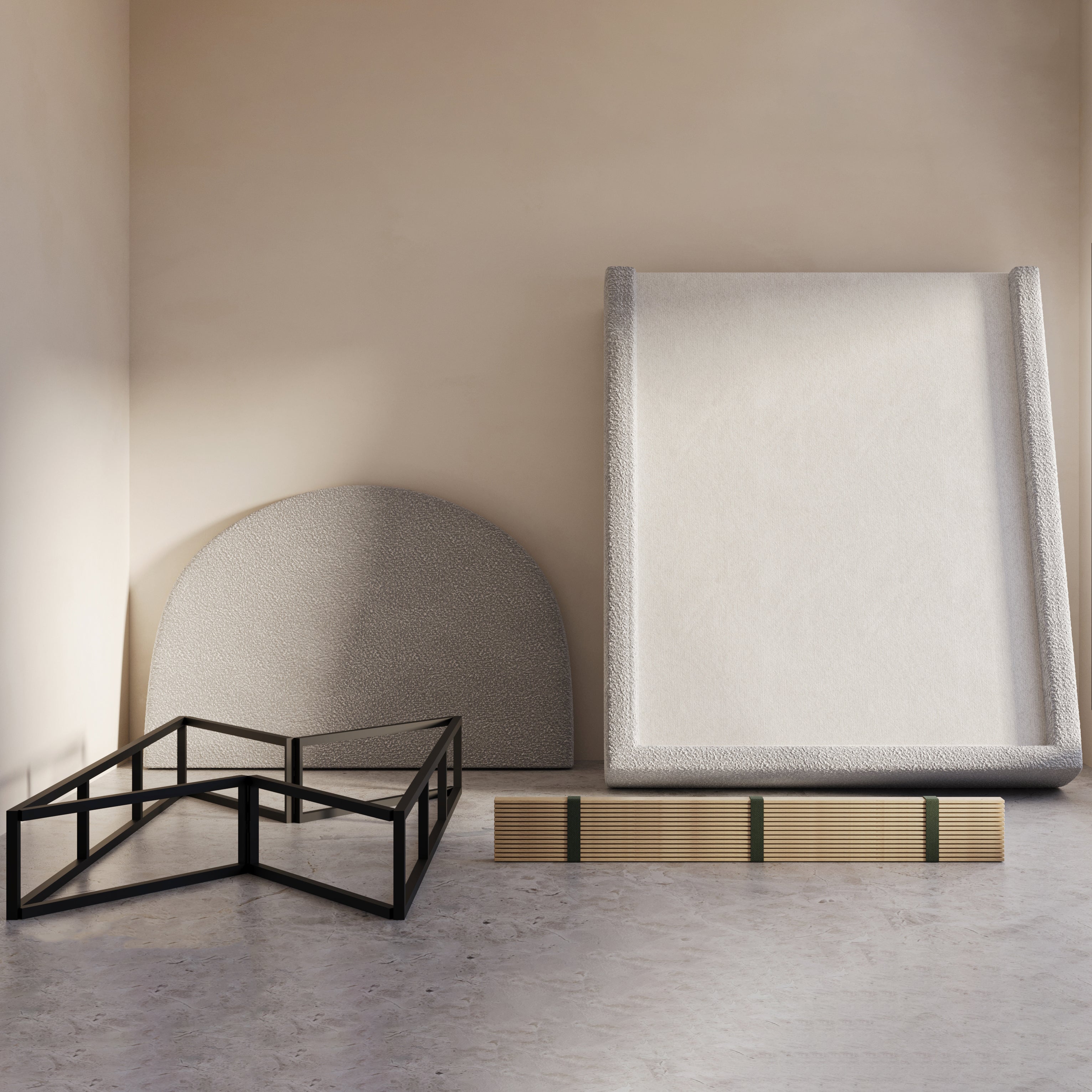 Marshmallow Bed in Light Grey