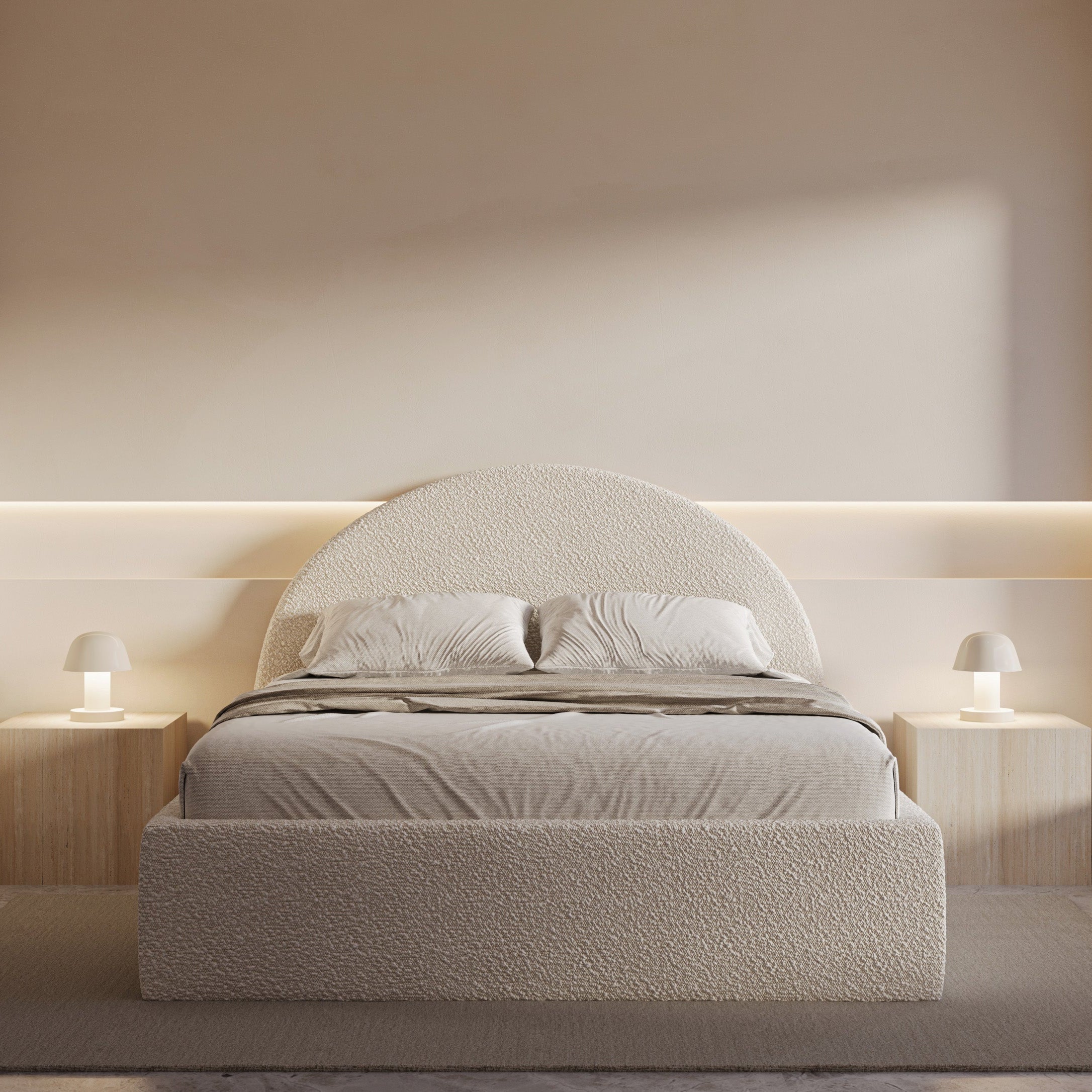 Marshmallow Bed in Creamy White