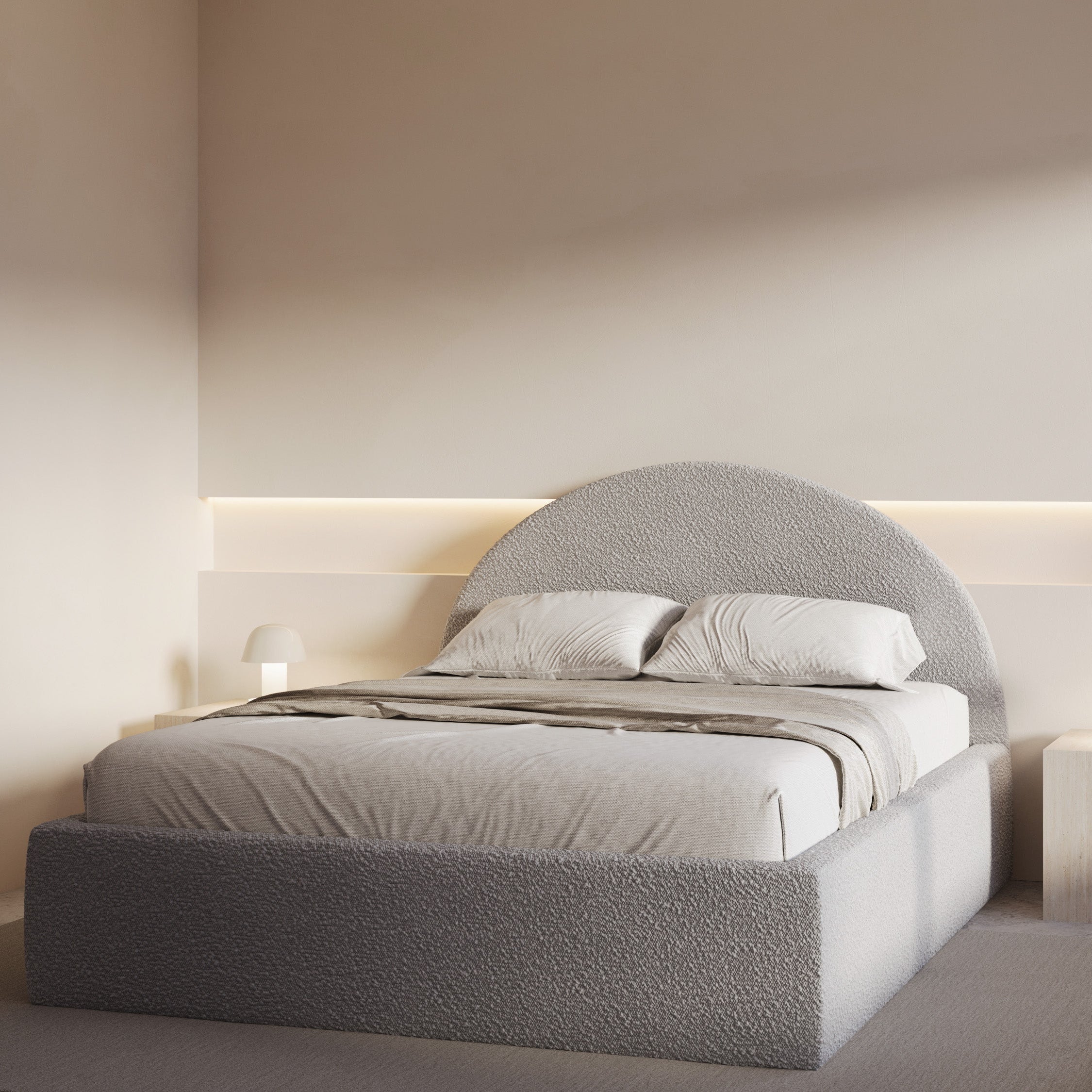 Marshmallow Bed in Light Grey