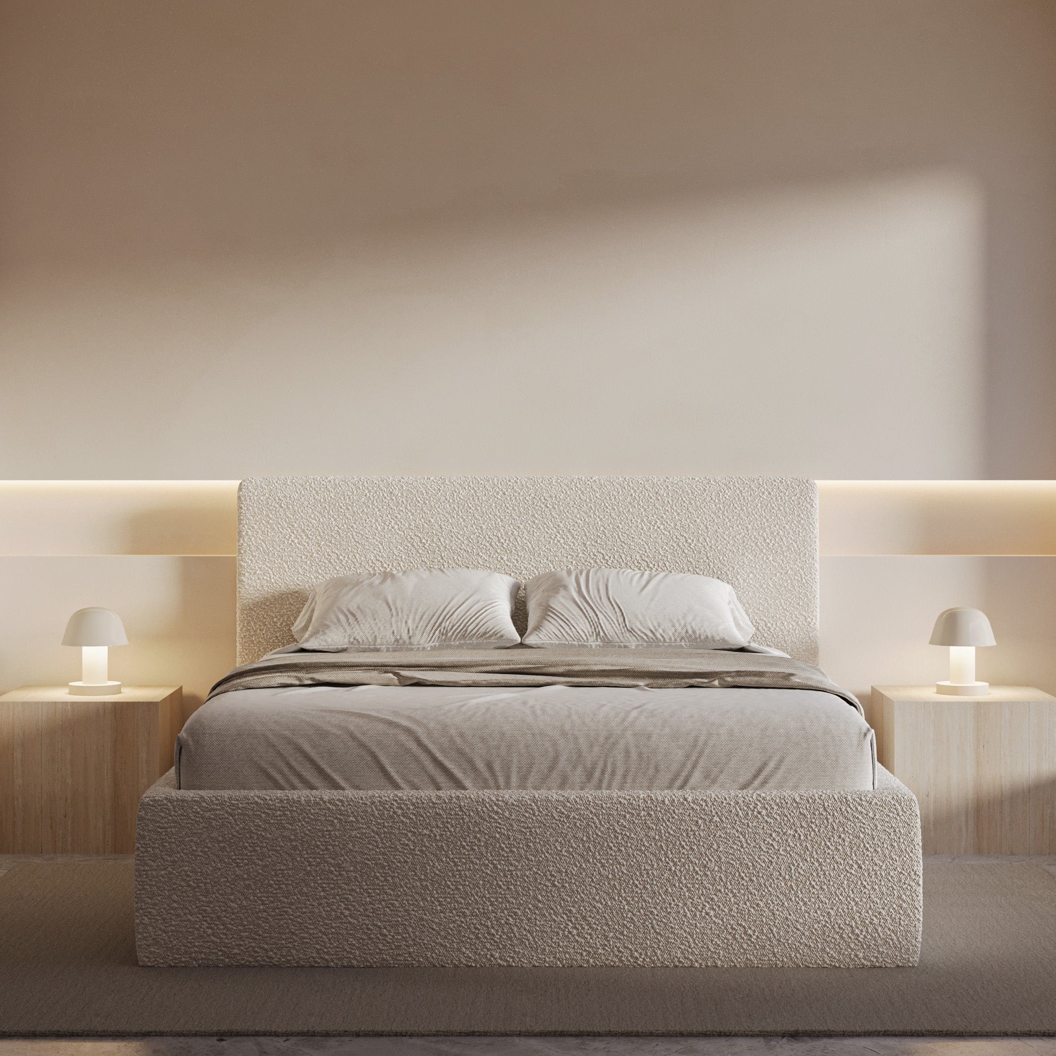 Marshmallow Bed in Creamy White