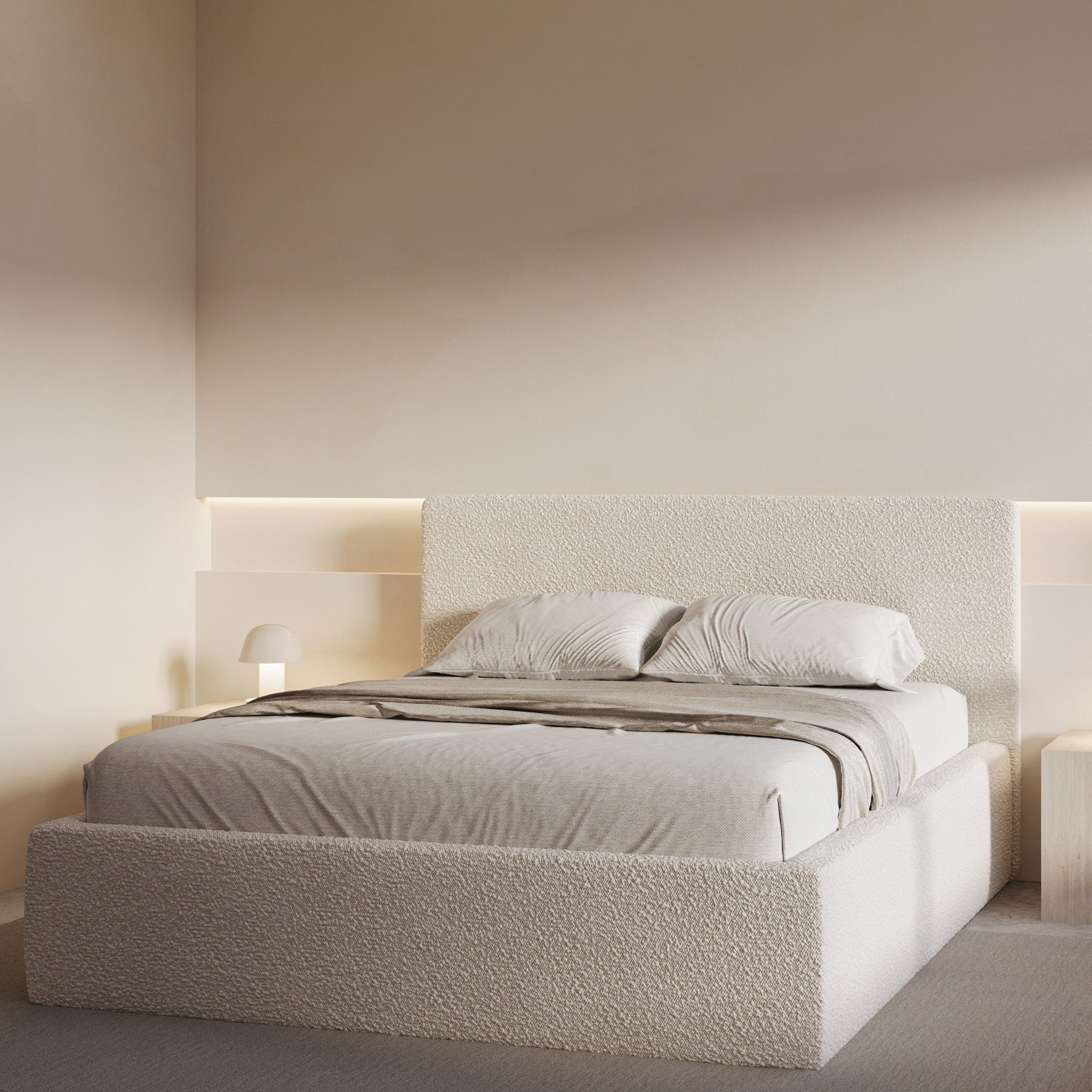 Marshmallow Bed in Creamy White