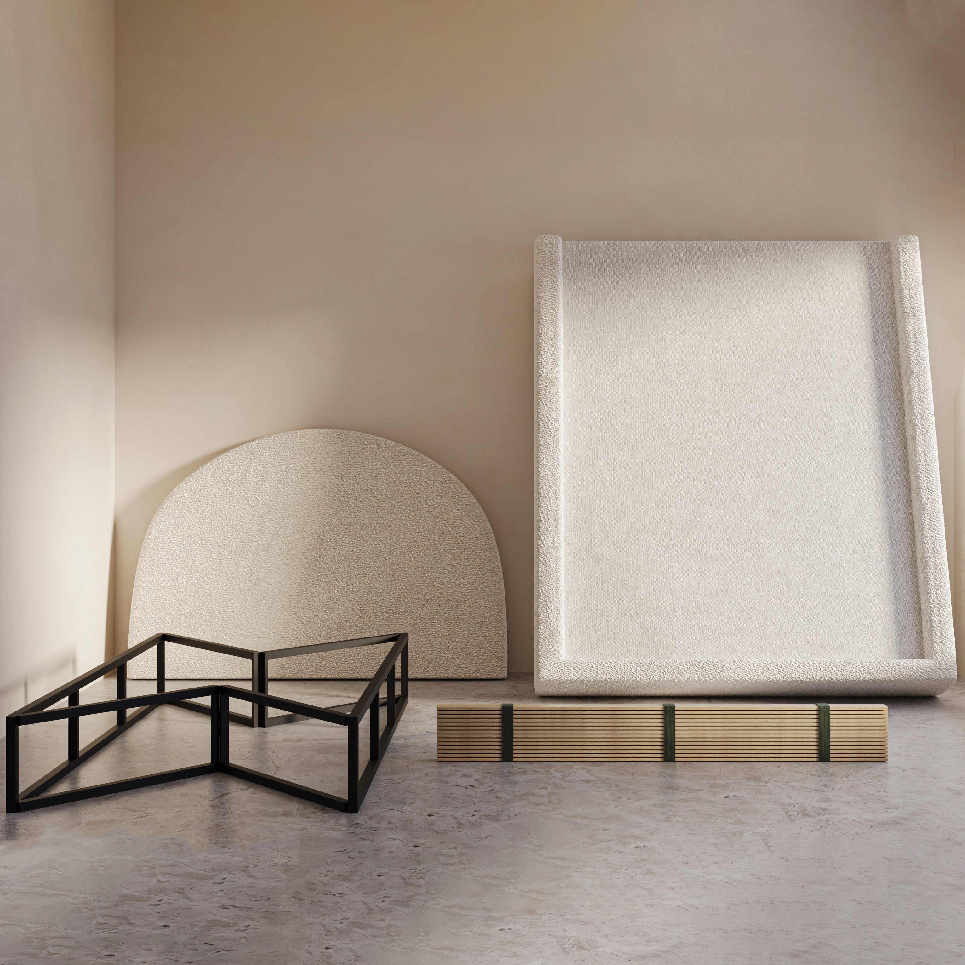 Marshmallow Bed in Creamy White